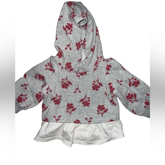 CHILD OF MINE BY CARTERS | LONG SLEEVE HOODED COLORBLOCK FLORAL POLKA DOT OUTFIT - Picture 2 of 5